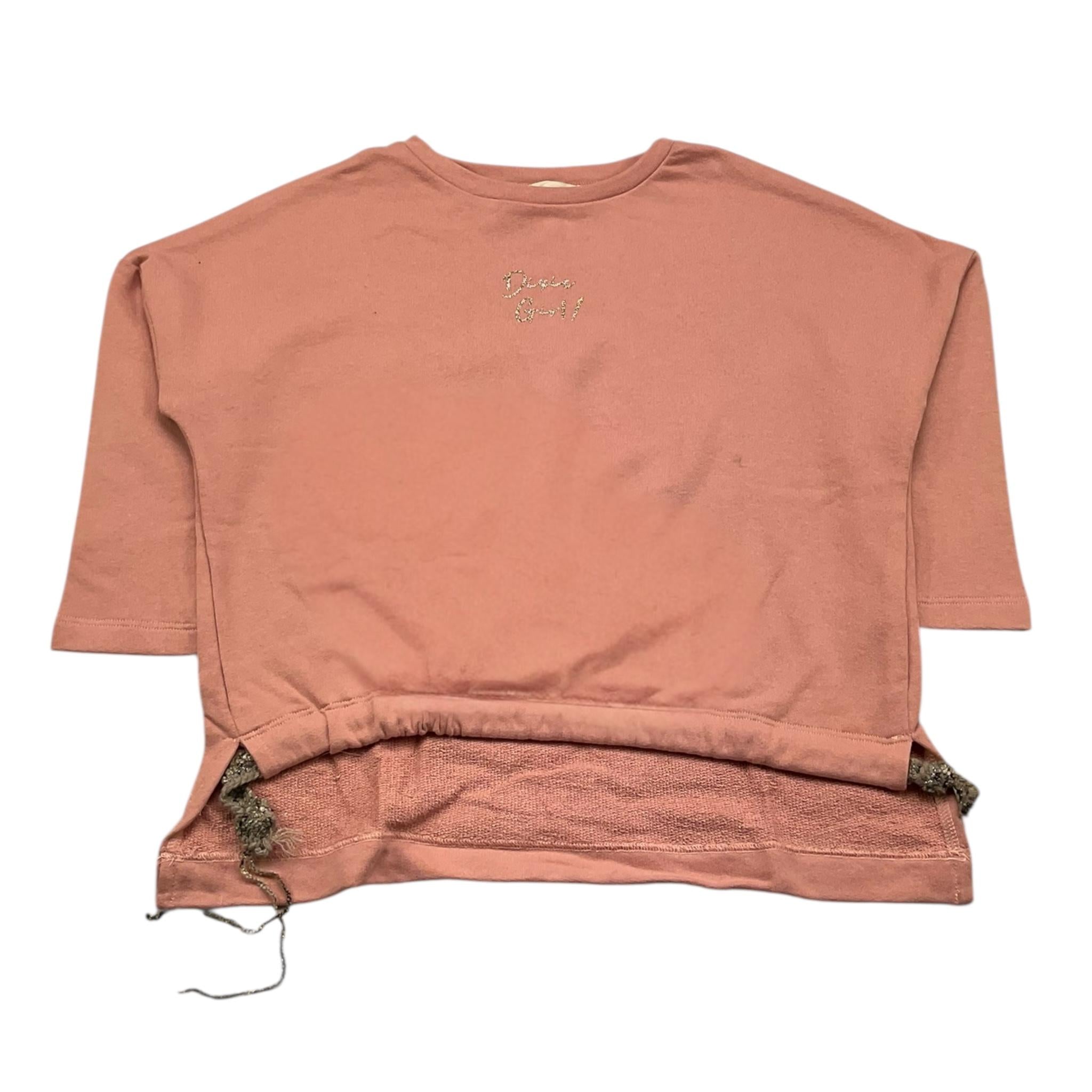 DIXIE felpa chiusa tinta unita asimmetrica Rosa per Bambina LB35040G42 ROSA DIXIE 