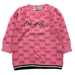 ODI ET AMO abito manica lunga tinta unita con ricami Rosa per Neonata ODNDR15493 ROSA ODI ET AMO 