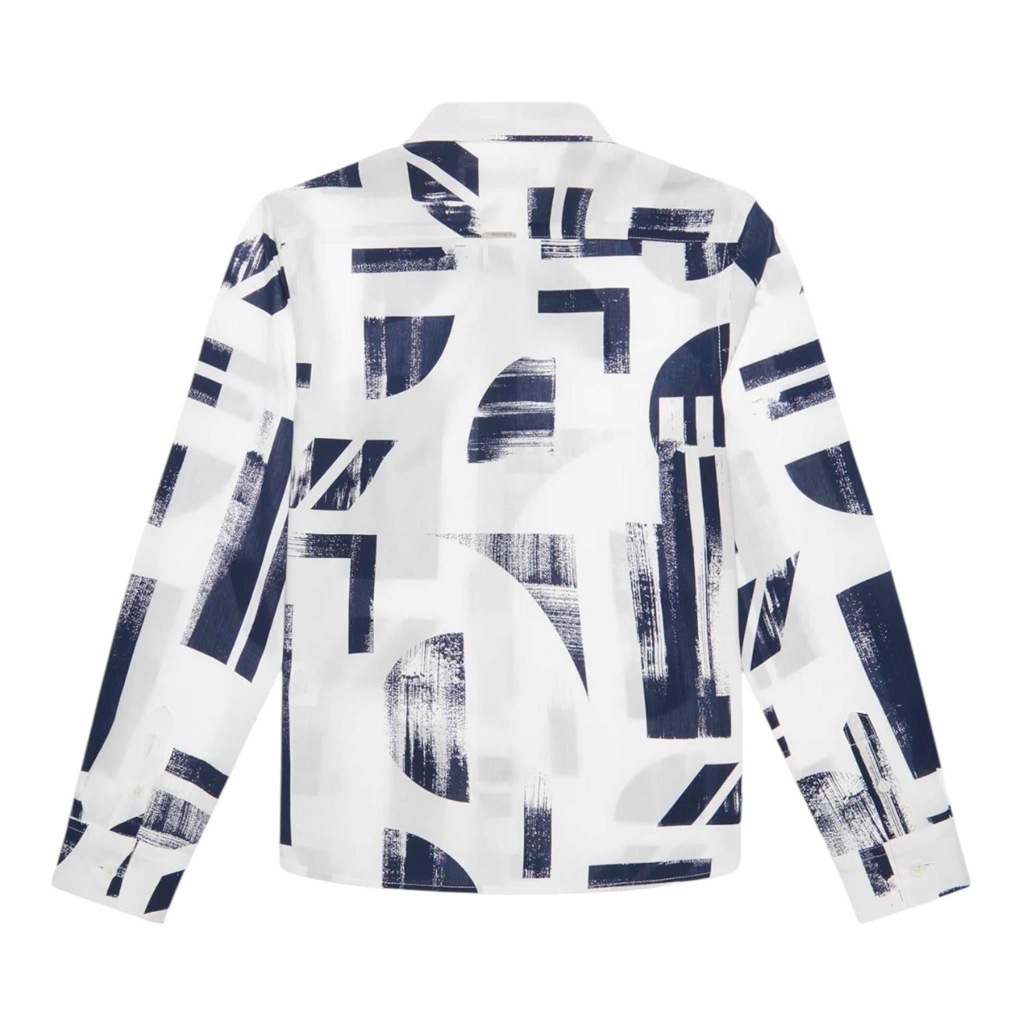 Antony Morato Camicia Tinta Unita con Fantasia Manica Lunga per Bambino MKSL00262 BIANCO ANTONY MORATO 