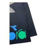 DIADORA shirt girocollo tinta unita con stampa Nero per Bambino F4DIJBTH005 NERO DIADORA 
