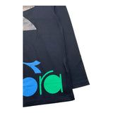 DIADORA shirt girocollo tinta unita con stampa Nero per Bambino F4DIJBTH005 NERO DIADORA 