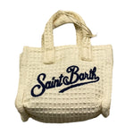 Saint Barth Ciondolo Mini Borsa Fantasia A Righe con Logo per Bambina KEYB002 PANNA SAINT BARTH 