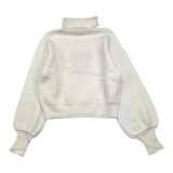 MOSCHINO maglia tinta unita collo alto con stampa Bianco per Bambina HDW02A BIANCO MOSCHINO 