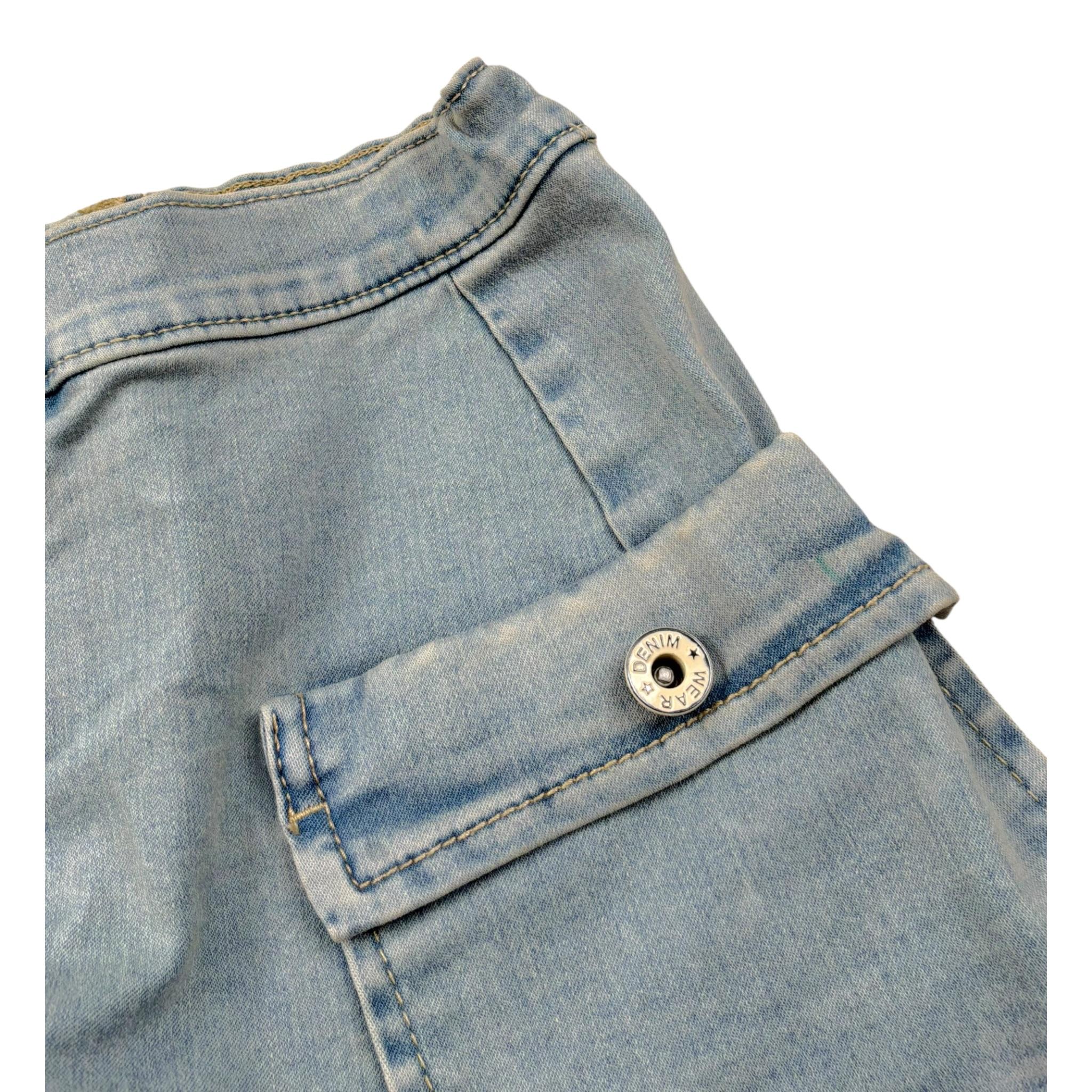 Mayoral Short Tinta Unita con Tasconi per Bambina 3207X AZZURRO MAYORAL 