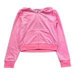Juicy Couture Felpa Tinta Unita con Zip E Cappuccio per Bambina JBX6679 ROSA JUICY COUTURE 