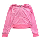 Juicy Couture Felpa Tinta Unita con Zip E Cappuccio per Bambina JBX6679 ROSA JUICY COUTURE 