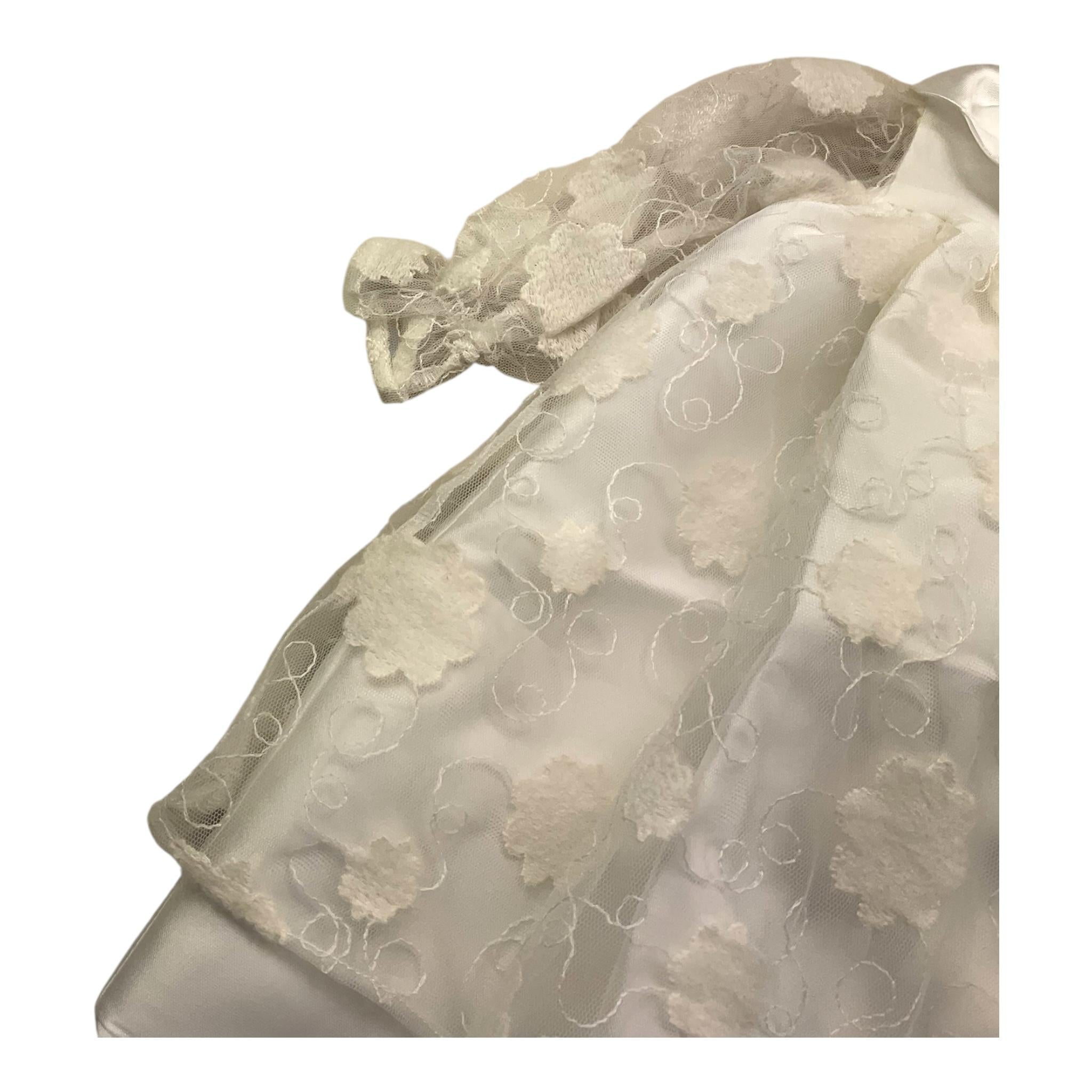 LA STUPENDERIA abita manica lunga tinta unita con tulle Panna per Neonata CCAB68 PANNA LA STUPENDERIA 