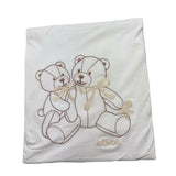 Le Bebe' Coperta Tinta Unita con Stampa per Neonato LBB4828 BIANCO LE BEBE' 