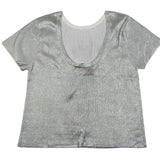 Liu Jo T-Shirt Girocollo Tinta Unita per Bambina GA5127 ARGENTO LIU JO 