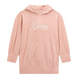 GUESS abito manica lunga con cappuccio e logo Rosa per Bambina N4BK12KCH92 ROSA GUESS 