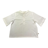 Petit Indi Polo Mezza Manica Girocollo Tinta Unita  per Bambino SS25BK7120 BIANCO PETIT INDI 