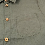 Lalalu' Camicia Mezza Manica Tinta Unita per Bambino CML150PB VERDE LALALU' 