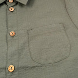 Lalalu' Camicia Mezza Manica Tinta Unita per Bambino CML150PB VERDE LALALU' 