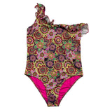 4Giveness Costume Intero Stampa Fantasia Monospalla Multicolor Per Bambina