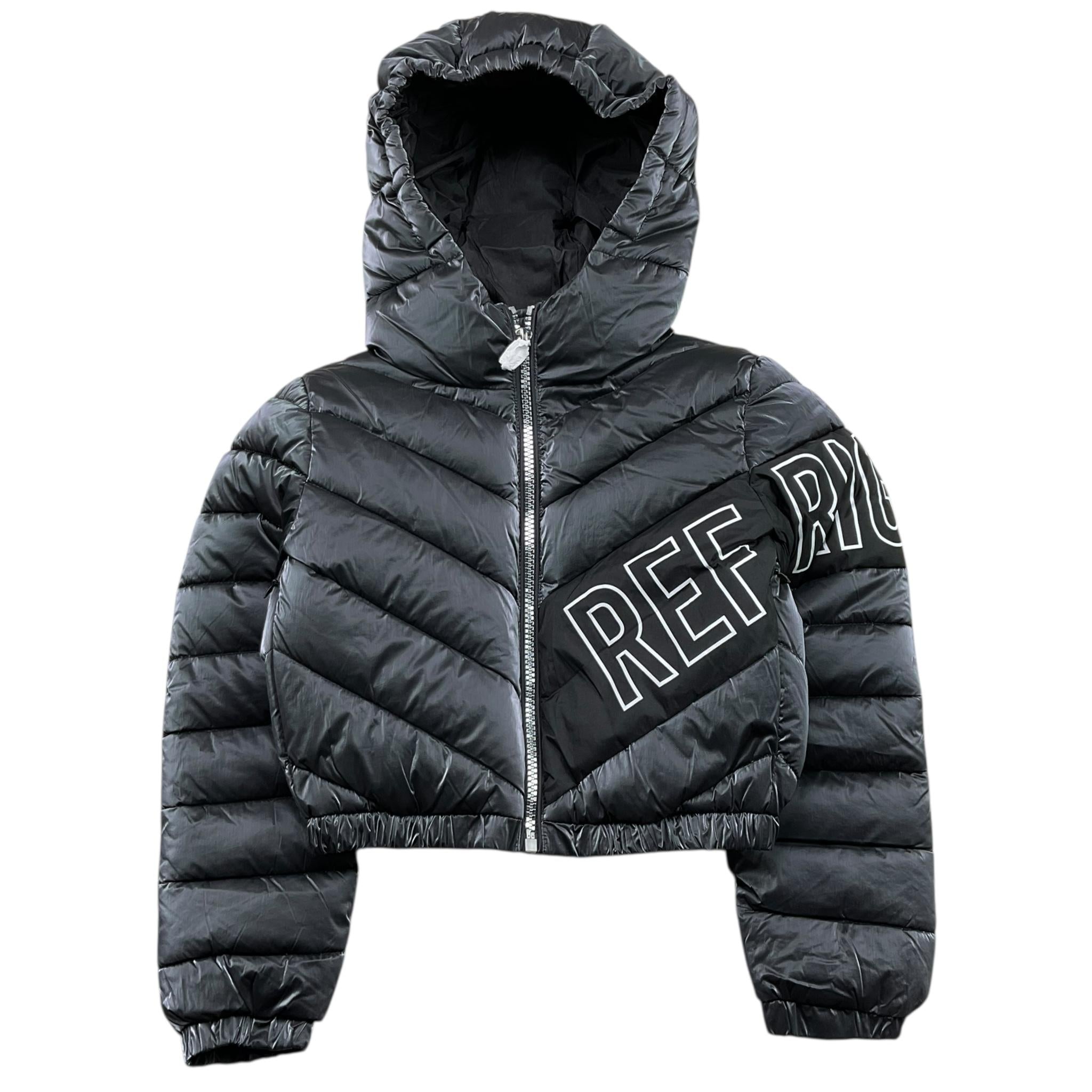 REFRIGUE giubbino tinta unita con cappucci e logo Nero per Bambina 2841Y00006 NERO REFRIGUE 