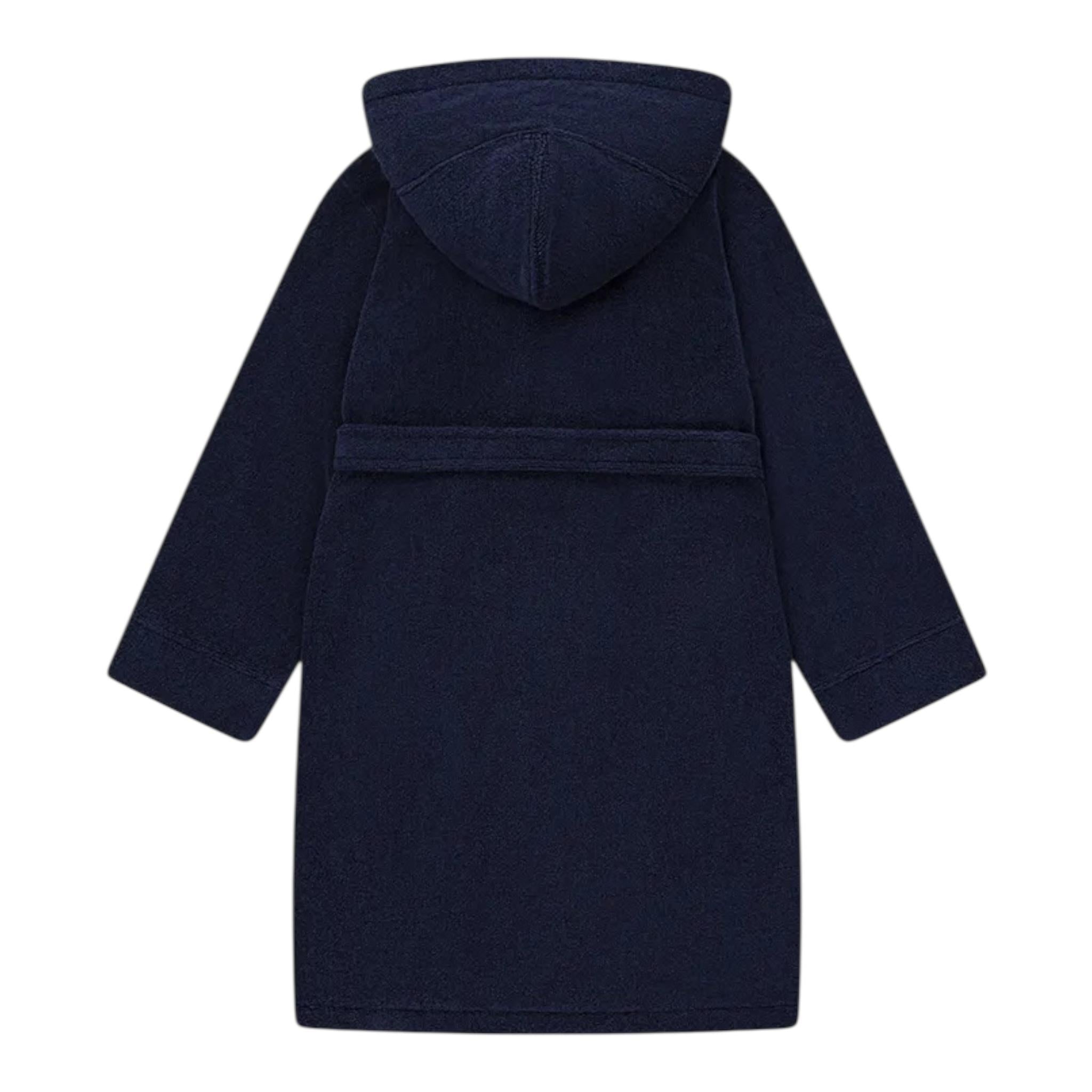 Ralph Lauren Accappatoio Tinta Unita con Stampa per Bambino 9P0188 BLU RALPH LAUREN 