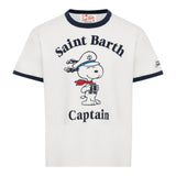 Saint Barth T-Shirt Girocollo Tinta Unita Stampa Snoopie per Bambino DENA001XX BIANCO SAINT BARTH 