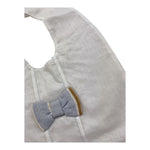 Barcellino Bavetta Tinta Unita con Papillon Applicato per Neonato 120106X BIANCO BARCELLINO 