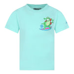 Saint Barth T-Shirt Girocollo Tinta Unita con Stampa per Bambino TSH00010272T VERDE ACQUA SAINT BARTH 