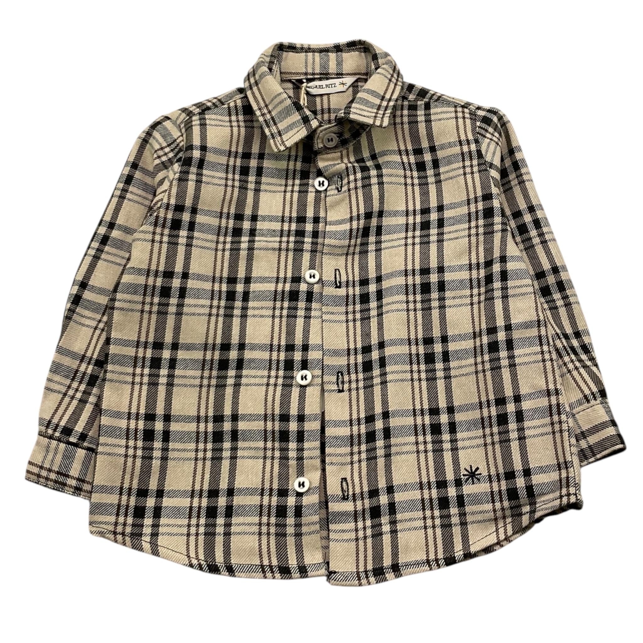 MANUEL RITZ camicia manica lunga stampa fantasia Beige per Neonato MR2833 BEIGE MANUEL RITZ 