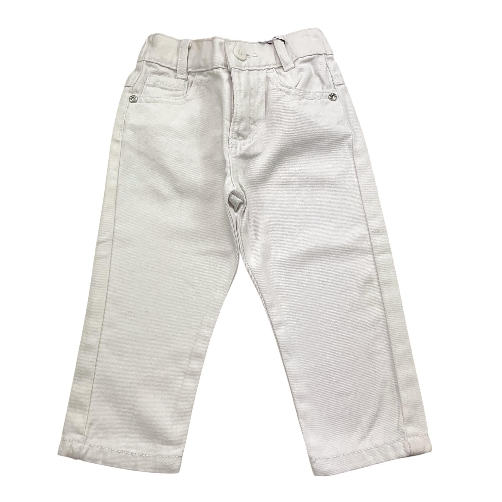 Trussardi Pantalone Tinta Unita con Elastico In Vita per Neonato TIP25060PA BIANCO TRUSSARDI 