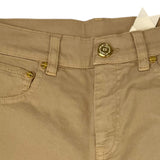 Elisabetta Franchi Pantalone Tinta Unita con Bottone Beige per Bambina