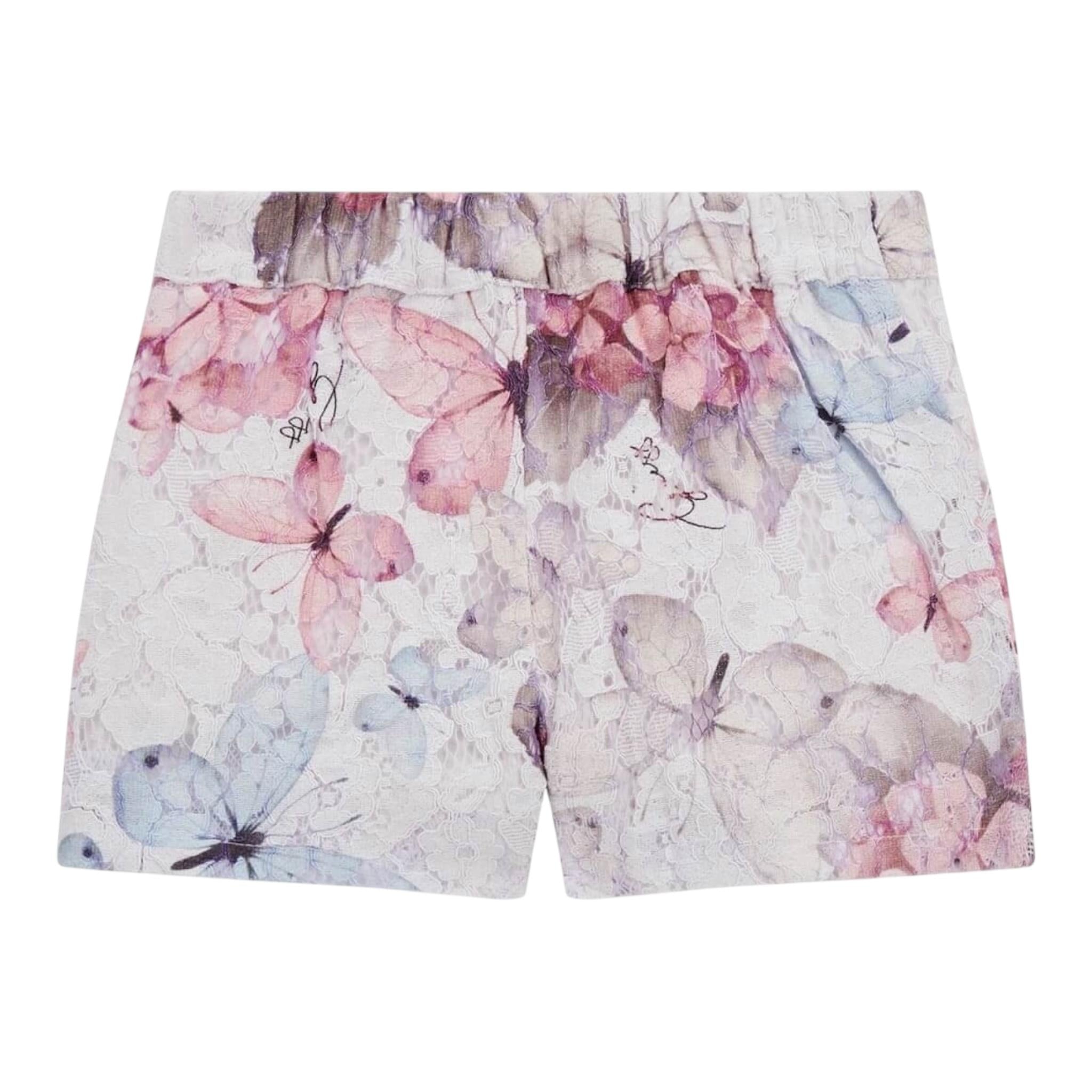 Guess Short Tinta Unita con Ricami per Neonata K5RD09WF6J0X BIANCO GUESS 
