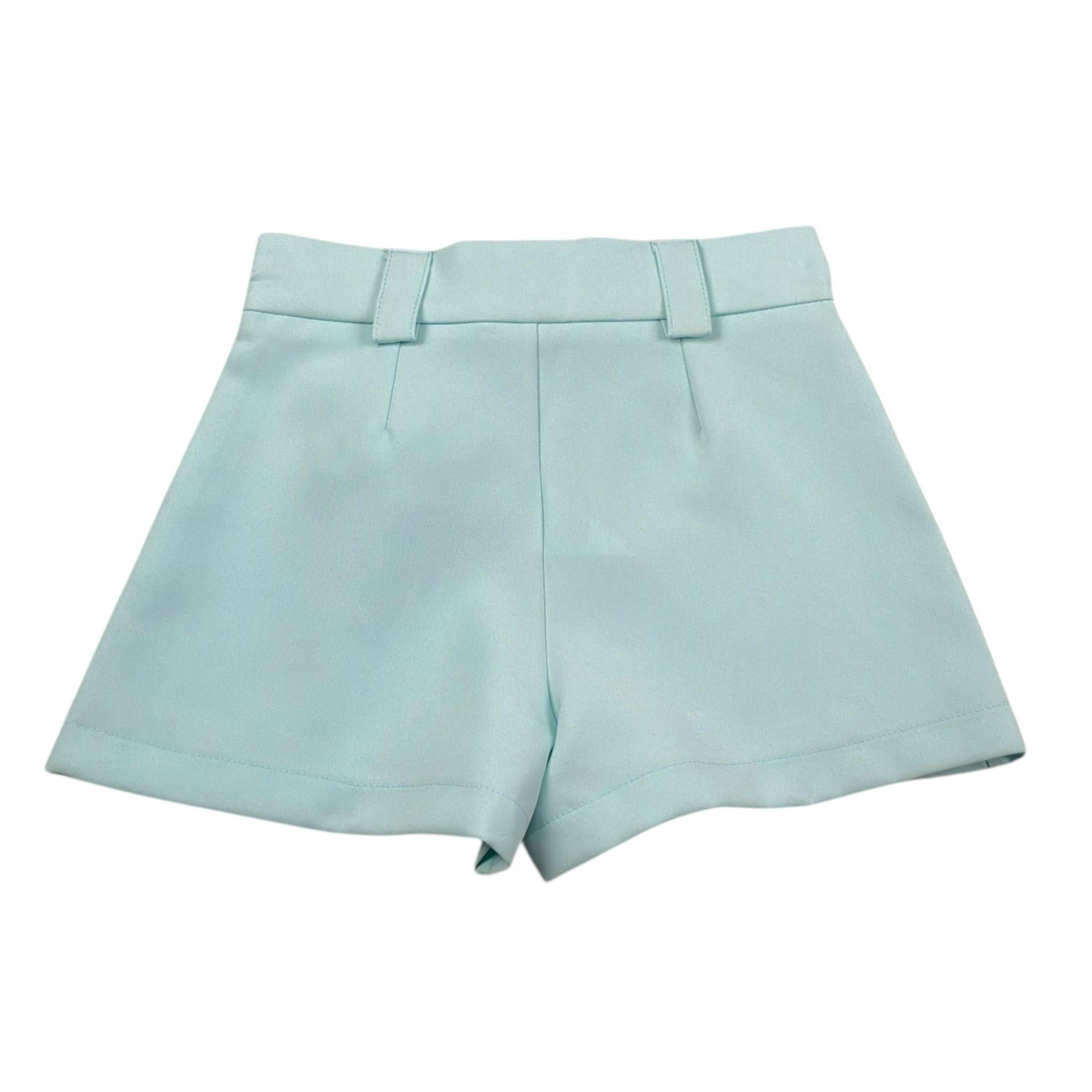 Petit Posh Short Tina Unita con Applicazione per Neonata GFBS25066SHXN VERDE ACQUA PETIT POSH 