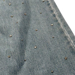 John Richmond Jeans Tinta Unita con Brillantini per Bambina RGP26133JE AZZURRO JOHN RICHMOND 