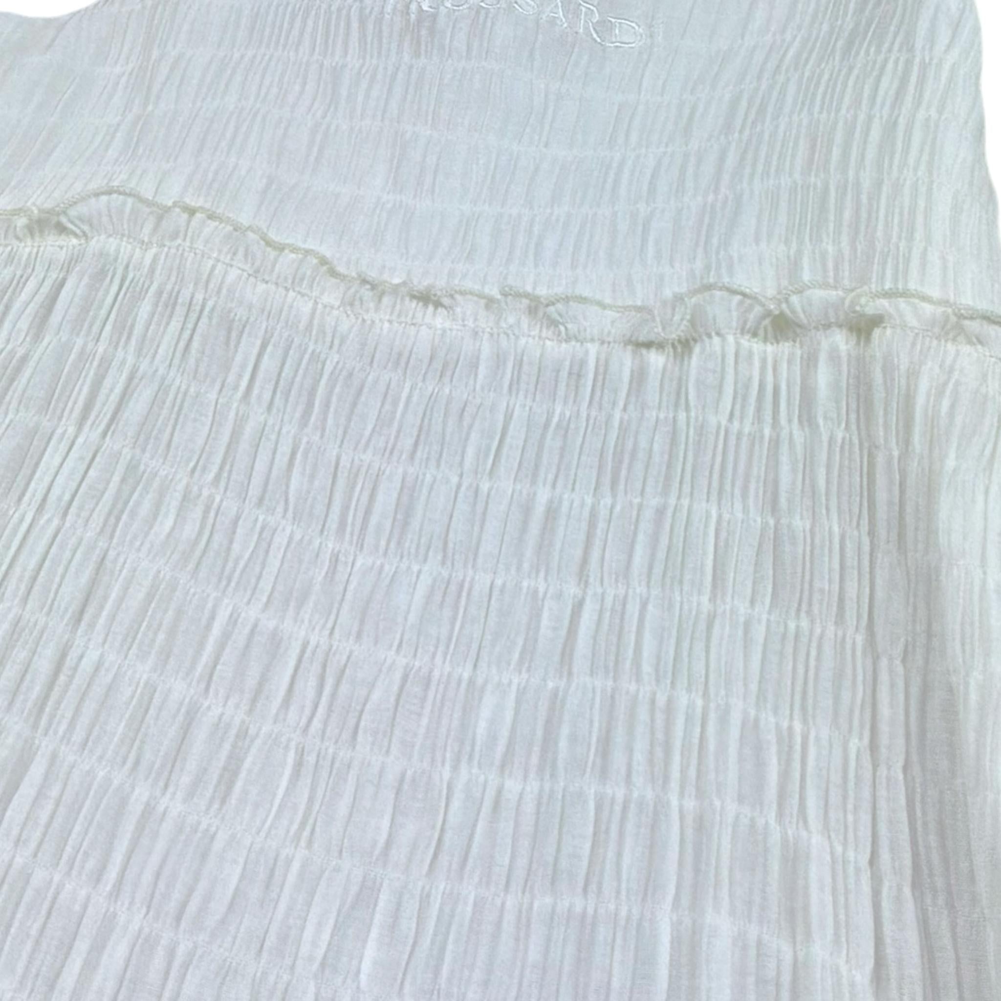 Trussardi Abito Tinta Unita con Bretelle per Bambina TGP26089VE BIANCO TRUSSARDI 