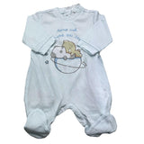 Chicco Tutina Manica Lunga Tinta Unita Azzurro Per Neonato