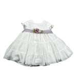 Amaya Abito Mezza Manica Tinta Unita con Tulle per Neonata 532215 BIANCO AMAYA 