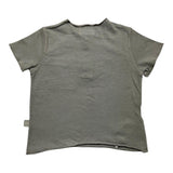 Teddy E Minou T-Shirt Tinta Unita Con Bottoni E Taschino Grigio Per Neonato