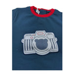 Minibanda T-Shirt Tinta Unita Girocollo per Neonato 3B635 BLU MINIBANDA 