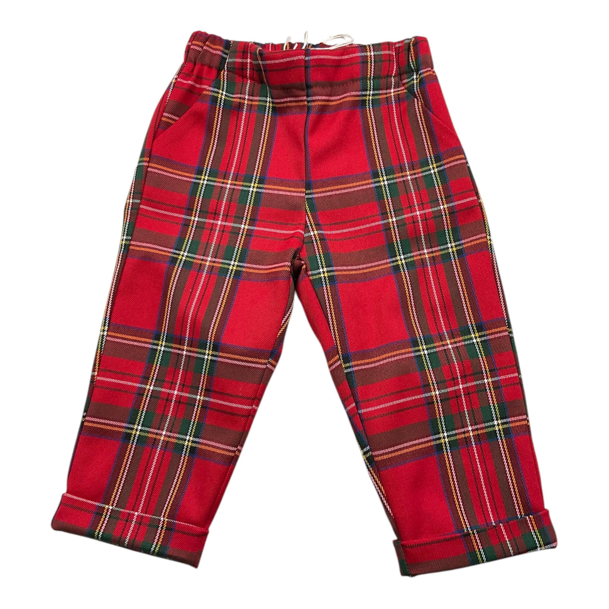 LA STUPENDERIA pantalone modello scozzese con elastico in vita Rosso per Bambino TCPN21J ROSSO LA STUPENDERIA 