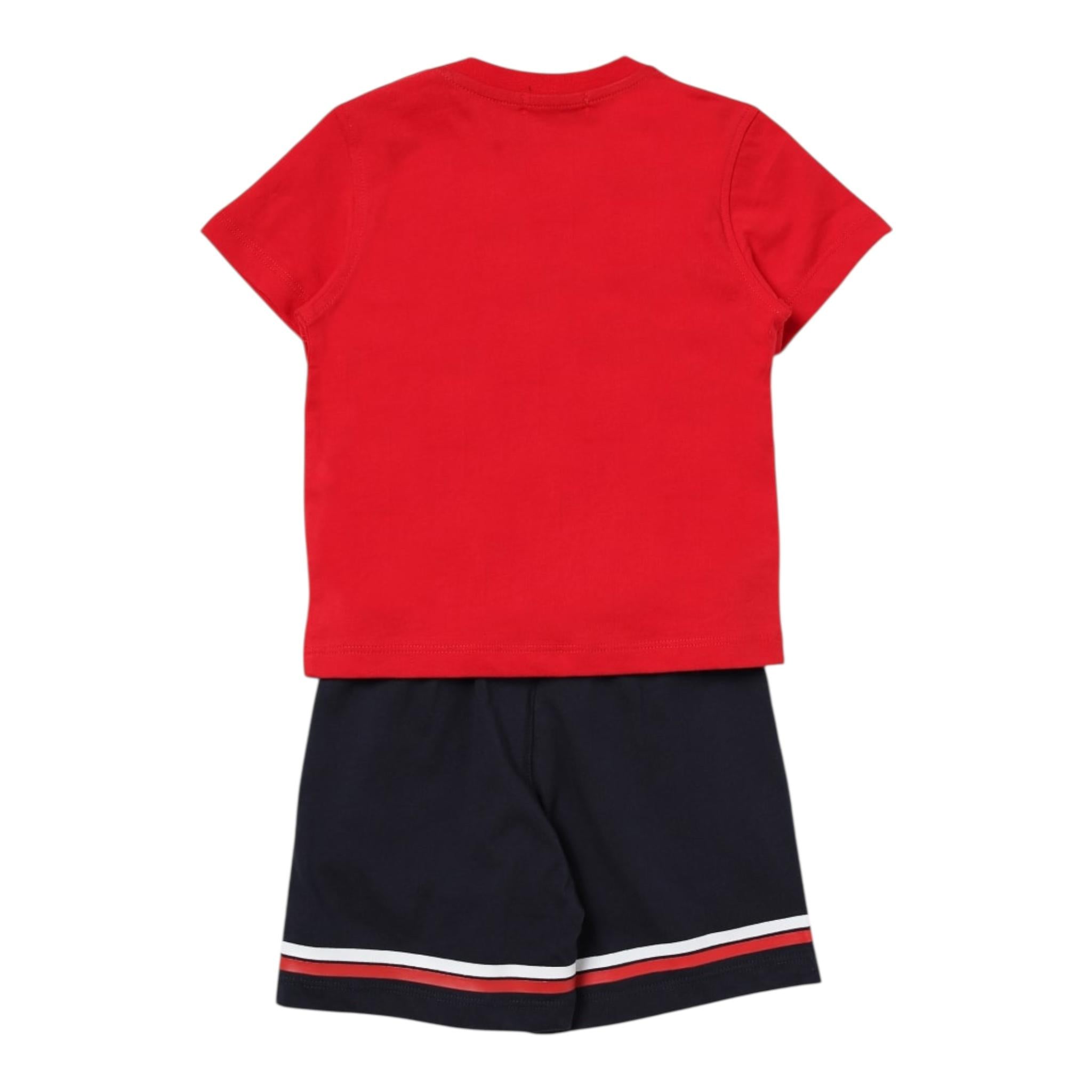 Jeckerson Completo 2 Pezzi T-Shirt-Bermuda Bicolore per Neonato JN4011 ROSSO/BLU JECKERSON 