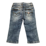 Guess Jeans Tinta Unita con Girovita Regolabile per Neonato N4YA10D52Z0 BLU GUESS 