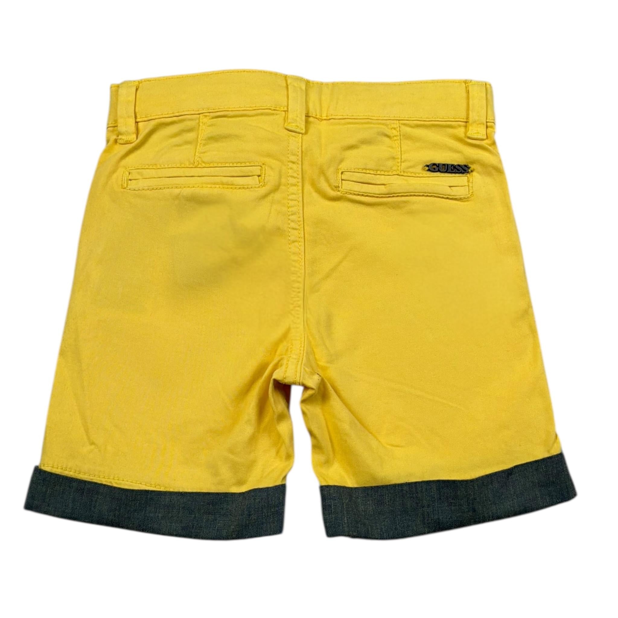 Guess Bermuda Tinta Unita con Girovita Regolabile per Neonato I1RD04WD3T0 GIALLO GUESS 