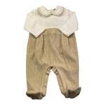 LE BEBE' tutina manica lunga bicolore in ciniglia Beige per Neonato LBB5097 BEIGE LE BEBE' 