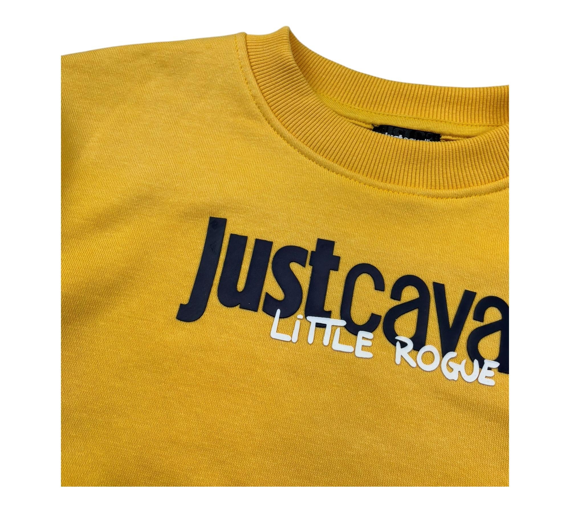 Trussardi Felpa Chiusa Girocollo Tinta Unita con Logo per Neonato JIP26080FE GIALLO TRUSSARDI 