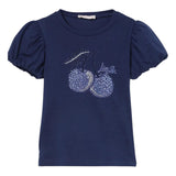Liu Jo T-Shirt Girocollo Tinta Unita con Stampa per Bambina KA5041X BLU LIU JO 