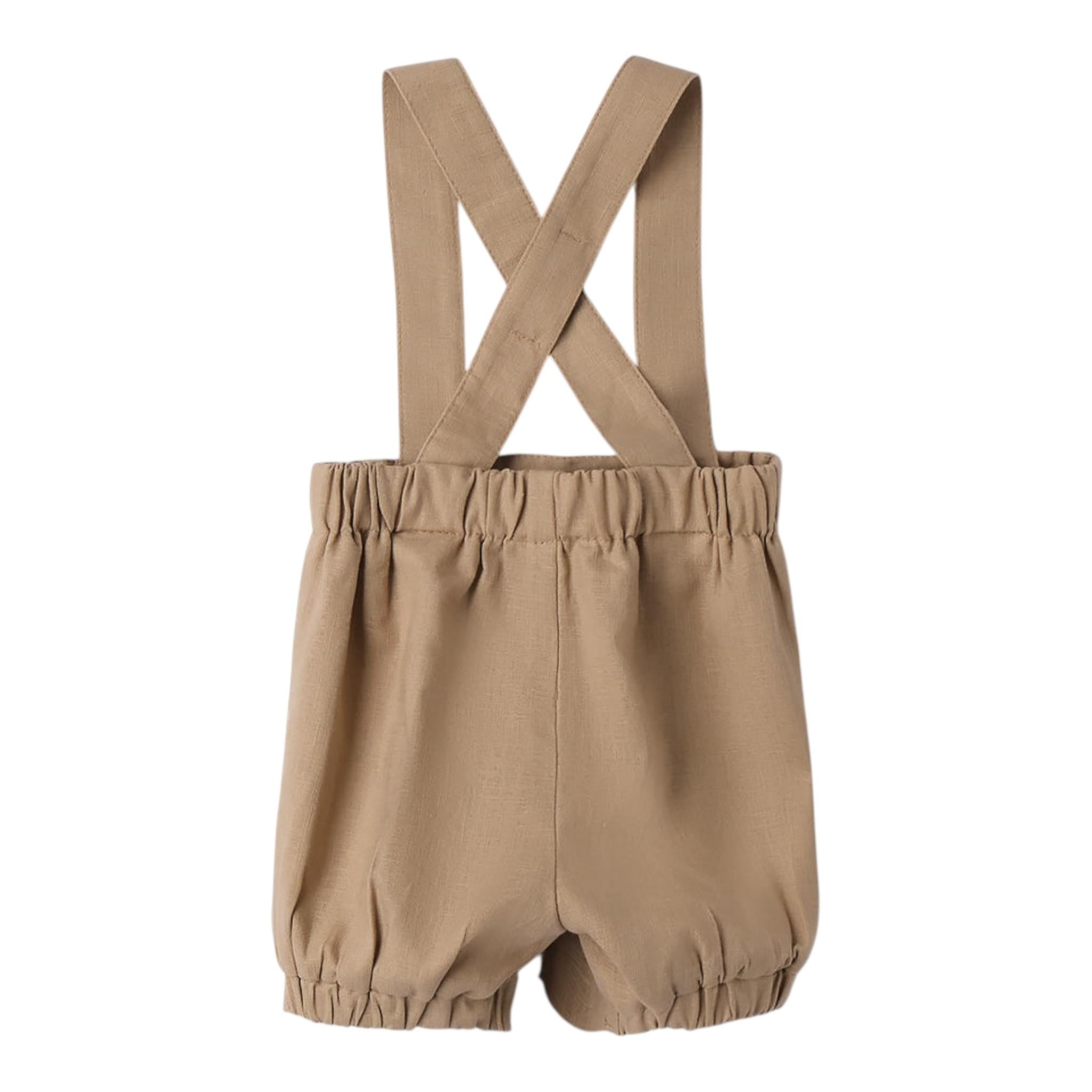 Mini Banda Salopette tinta unita Beige per Neonato 3B621X BEIGE MINI BANDA 