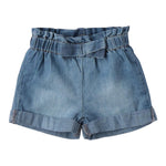 Mini Banda Short In Denim tinta unita Blu per Neonata 3B735XX BLU MINI BANDA 