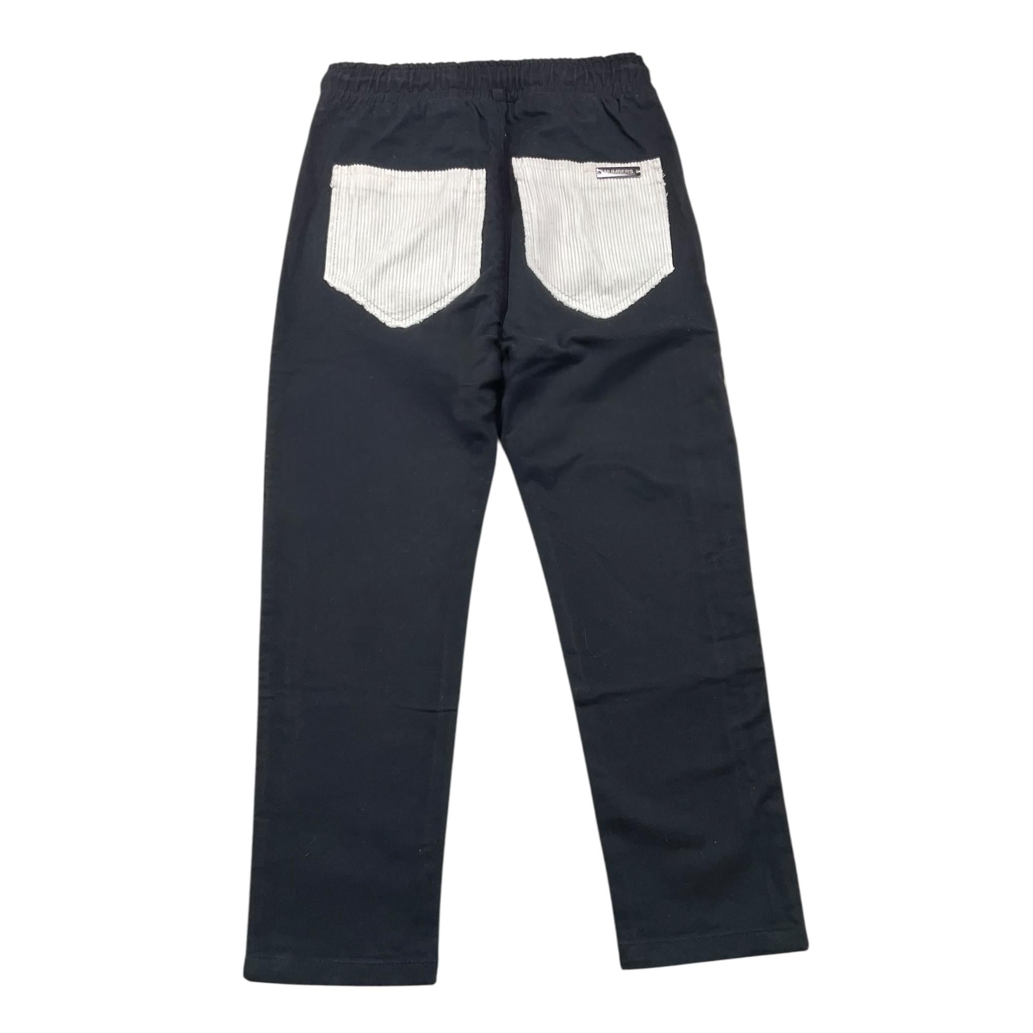 NUMBERS pantalone tinta unita con profili in contrasto Nero per Bambino 20007 NERO NUMBERS 