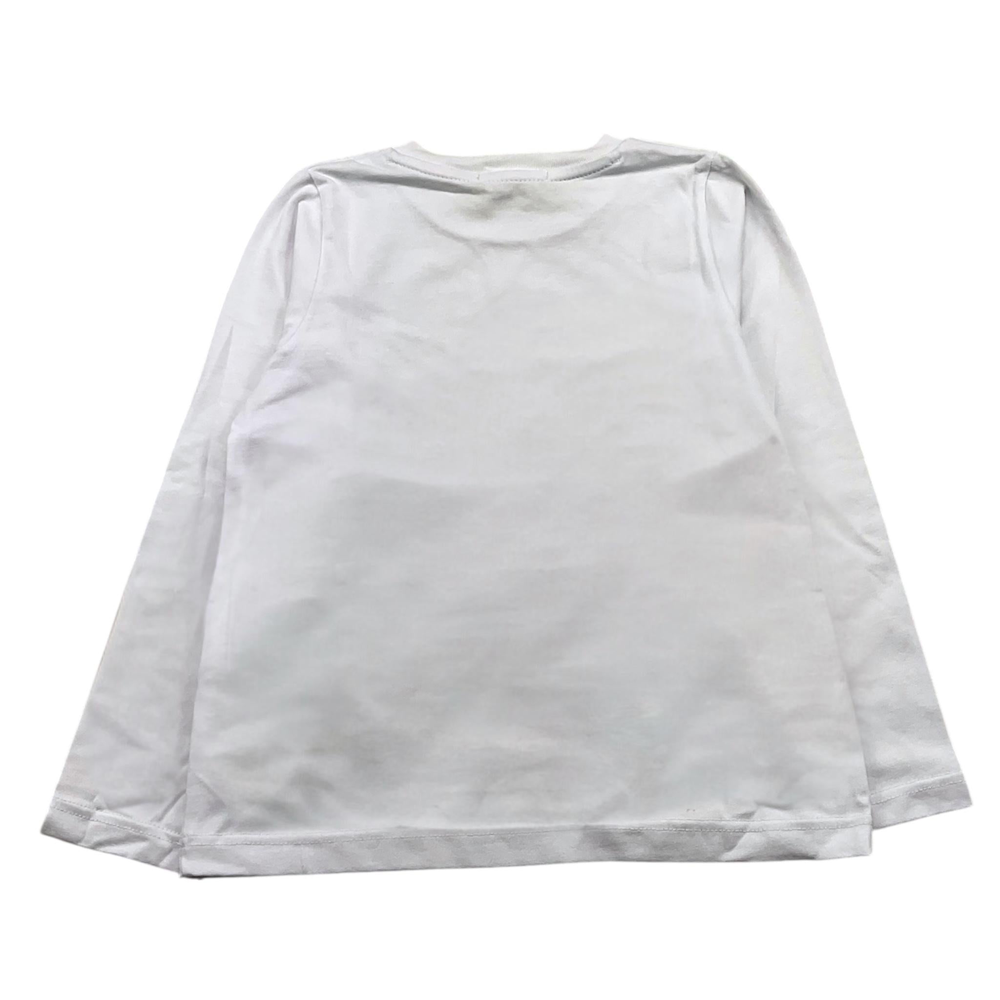 DANIELE ALESSANDRINI shirt girocollo tinta unita con stampa Bianco per Bambino 1291M00072XX BIANCO DANIELE ALESSANDRINI 