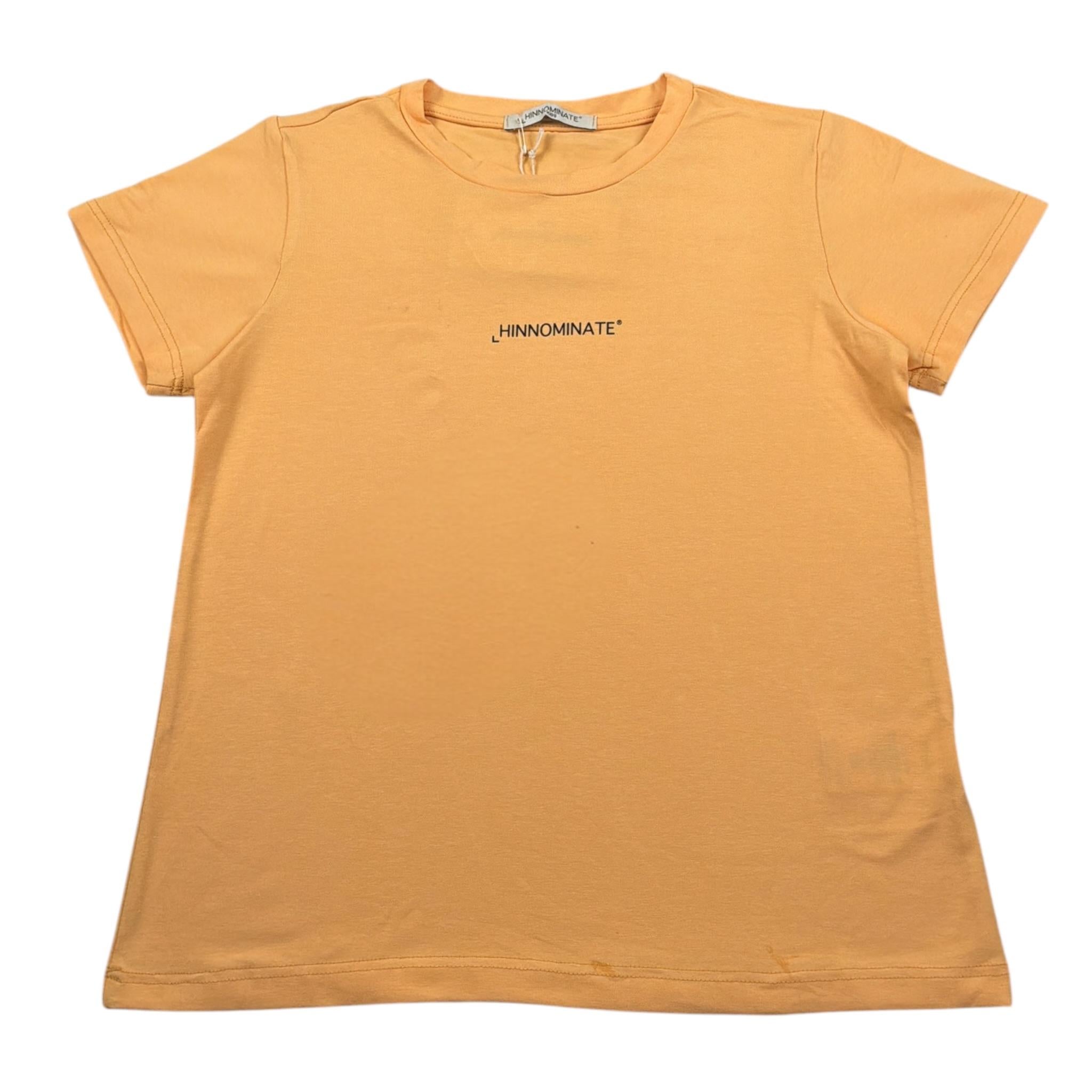 Hinnominate T-Shirt Girocollo tinta unita con Logo Arancione per Bambino 3646M0094 ARANCIONE HINNOMINATE 