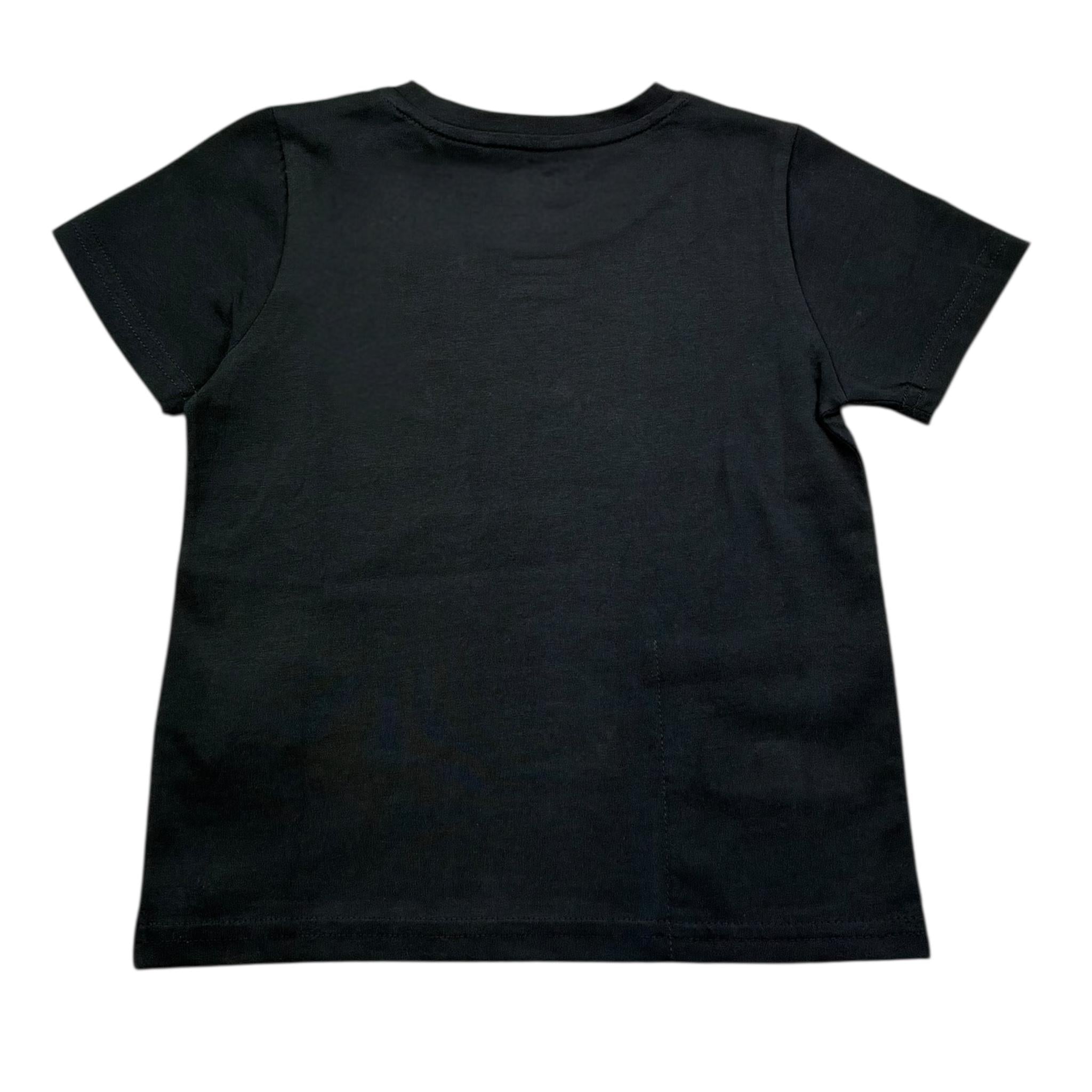 K-Way T-Shirt Girocollo Tinta Unita con Logo per Bambino K4\\4WW NERO K-WAY 