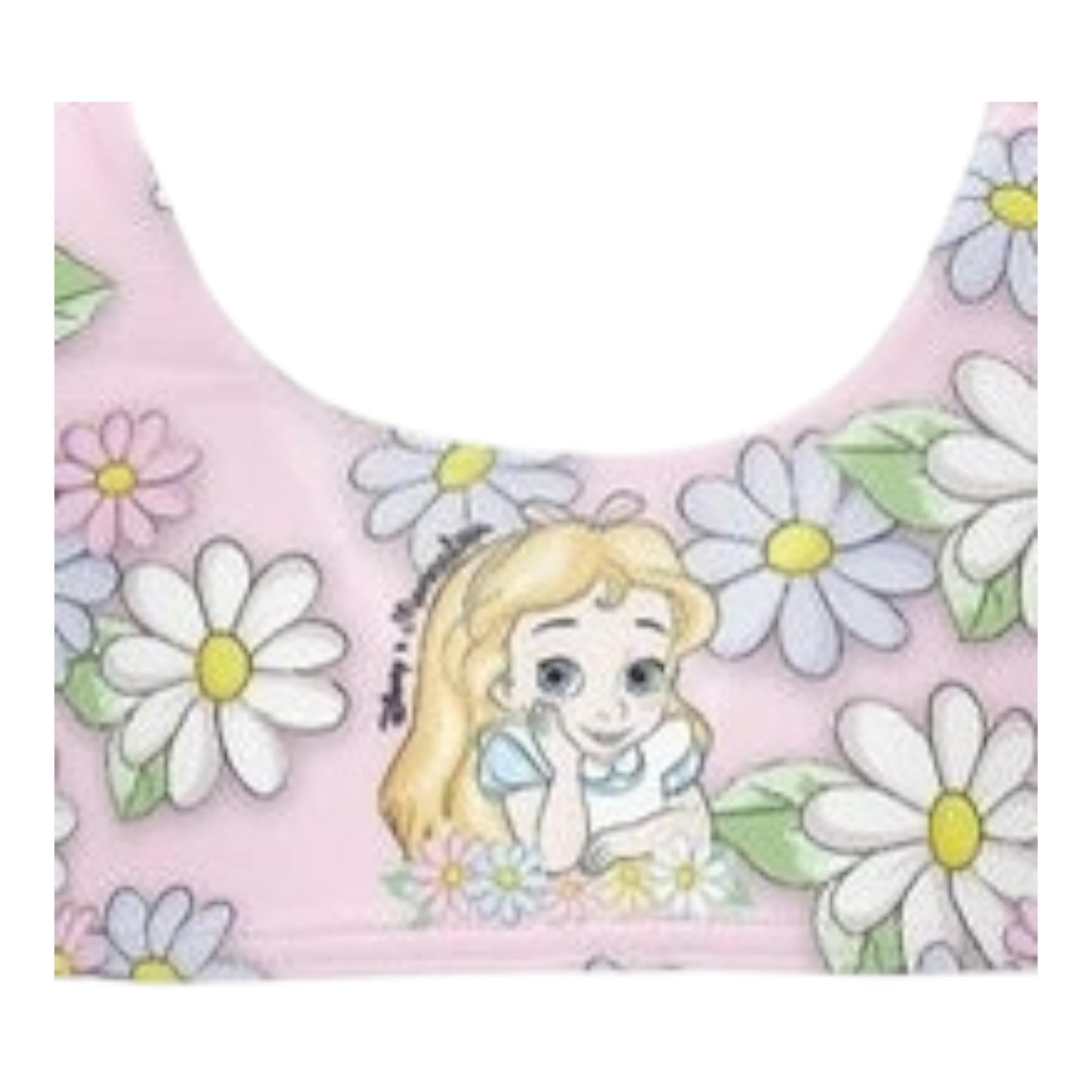 Monnalisa Costume 2 Pezzi Fascia-Slip Tinta Unita con Stampa per Bambina 39E047J ROSA MONNALISA 