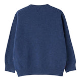 IL GUFO maglia girocollo tinta unita con stampa Blu per Bambino A24MA464EM220 BLU IL GUFO 