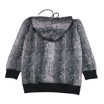 John Richmond Felpa Tinta Unita con Microfantasia E Cappuccio per Bambina RGP26165FE NERO JOHN RICHMOND 